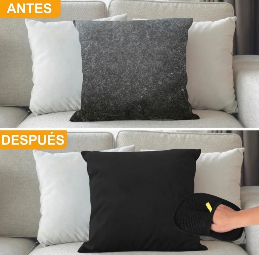 Manopla Quitapelos Reutilizable para Ropa y Hogar